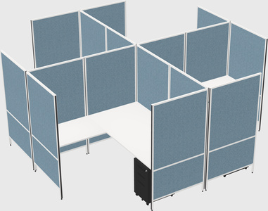 Modern modular quad l-shaped panel system