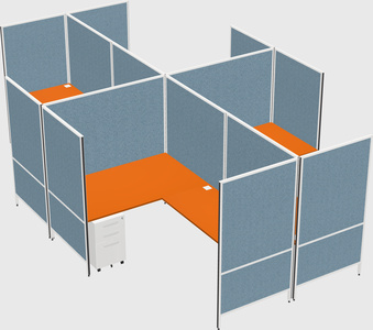 Système de panneaux modulaires modernes en forme de l quadruple