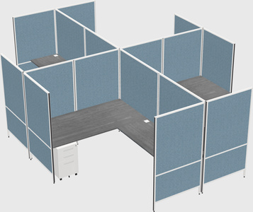 Modern modular quad l-shaped panel system