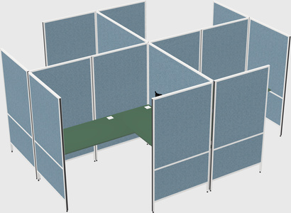 Modern modular quad l-shaped panel system