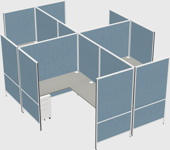 Modern modular quad l-shaped panel system