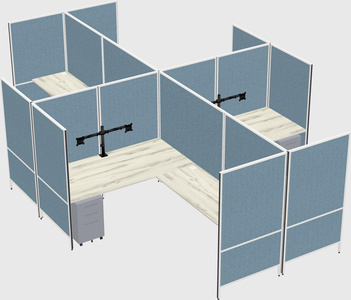Modern modular quad l-shaped panel system