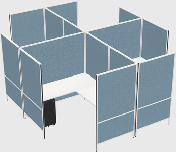 Système de panneaux modulaires modernes en forme de l quadruple