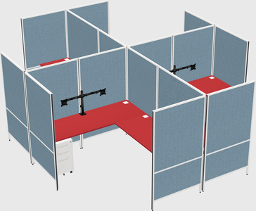 Modern modular quad l-shaped panel system