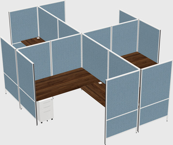 现代模块化四边形l型面板系统