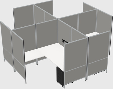Modern modular quad l-shaped panel system