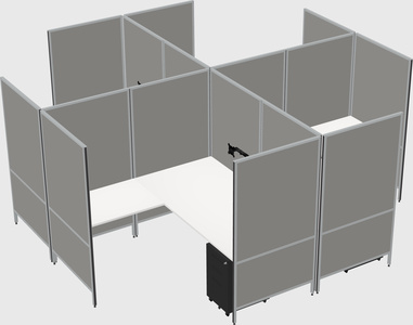 Modern modular quad l-shaped panel system