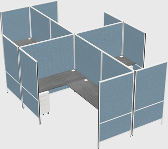 Modern modular quad l-shaped panel system