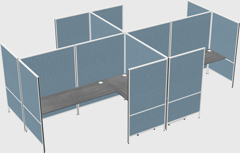Modern modular quad l-shaped panel system