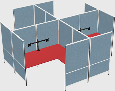 Système de panneaux modulaires modernes en forme de l quadruple