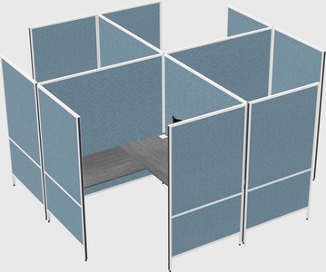 Modern modular quad l-shaped panel system