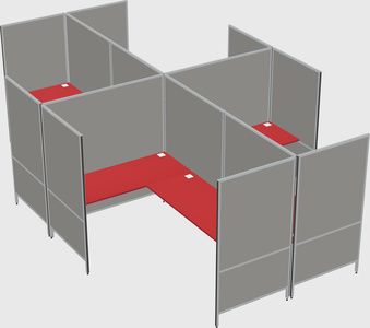 Modern modular quad l-shaped panel system