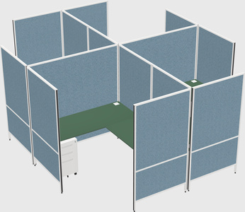 Modern modular quad l-shaped panel system