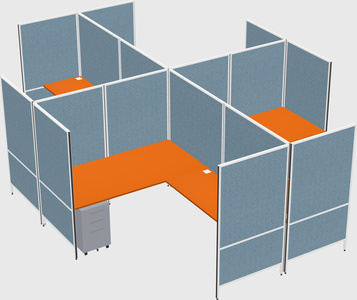 Modern modular quad l-shaped panel system