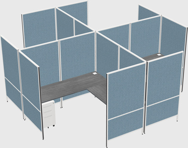 Système de panneaux modulaires modernes en forme de l quadruple