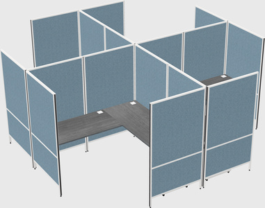 Système de panneaux modulaires modernes en forme de l quadruple