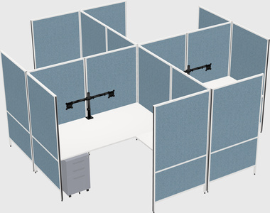 Système de panneaux modulaires modernes en forme de l quadruple