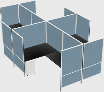 Modern modular quad l-shaped panel system