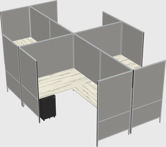 Modern modular quad l-shaped panel system