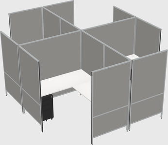 Modern modular quad l-shaped panel system