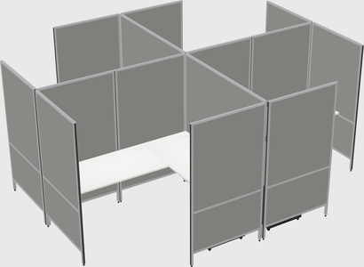 Modern modular quad l-shaped panel system
