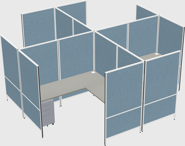 Modern modular quad l-shaped panel system