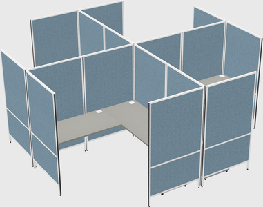 Modern modular quad l-shaped panel system