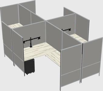 Modern modular quad l-shaped panel system