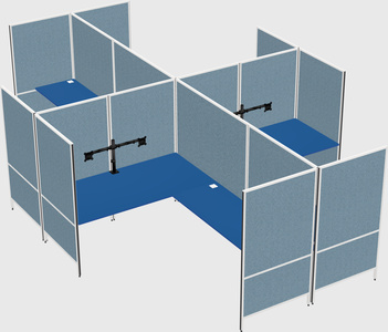 现代模块化四边形l型面板系统