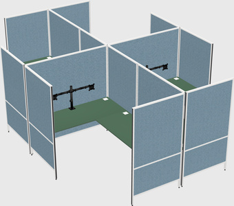 Système de panneaux modulaires modernes en forme de l quadruple