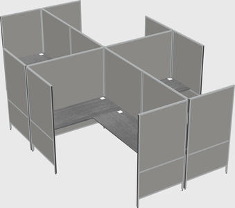 现代模块化四边形l型面板系统