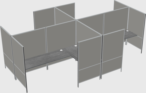 现代模块化四边形l型面板系统
