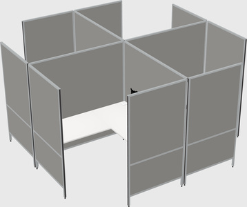 Système de panneaux modulaires modernes en forme de l quadruple