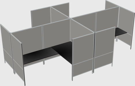 Modern modular quad l-shaped panel system