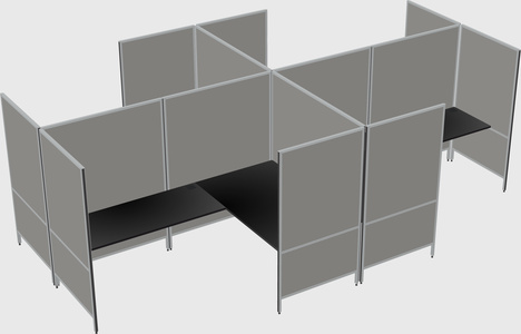 Modern modular quad l-shaped panel system
