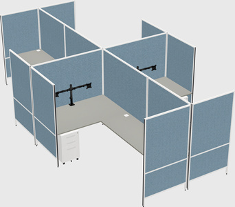 Modern modular quad l-shaped panel system
