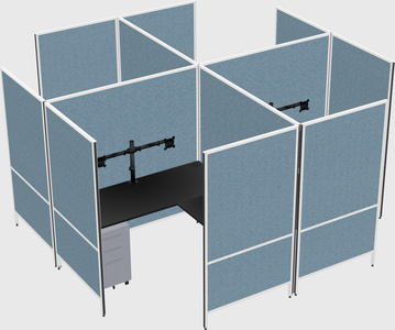 Système de panneaux modulaires modernes en forme de l quadruple