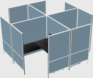 Système de panneaux modulaires modernes en forme de l quadruple