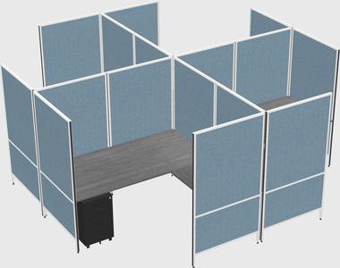 Système de panneaux modulaires modernes en forme de l quadruple