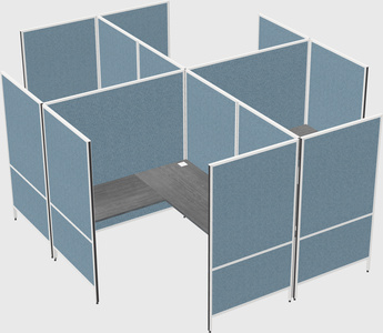 Modern modular quad l-shaped panel system