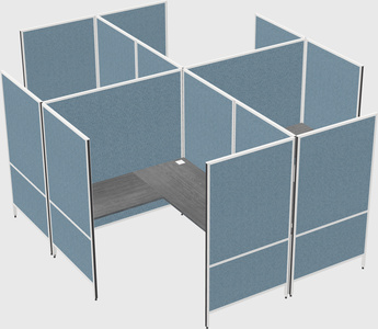 Modern modular quad l-shaped panel system