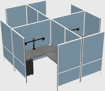 Modern modular quad l-shaped panel system