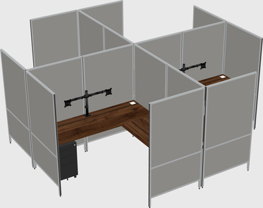 现代模块化四边形l型面板系统