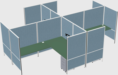 Modern modular quad l-shaped panel system