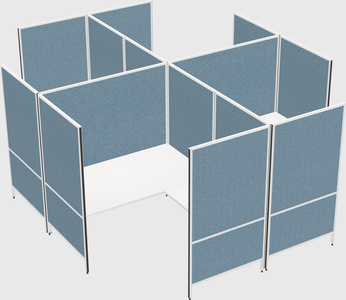 Modern modular quad l-shaped panel system