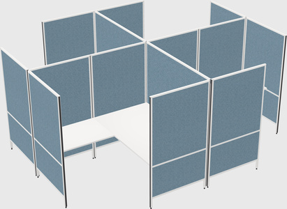 Modern modular quad l-shaped panel system