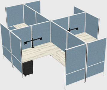 Modern modular quad l-shaped panel system