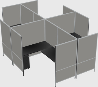 Système de panneaux modulaires modernes en forme de l quadruple