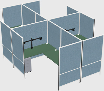 Système de panneaux modulaires modernes en forme de l quadruple