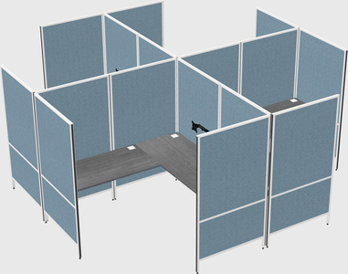 现代模块化四边形l型面板系统